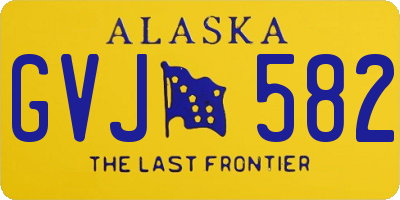 AK license plate GVJ582