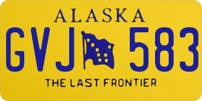 AK license plate GVJ583