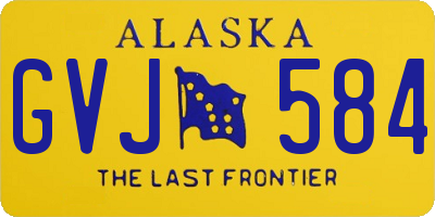 AK license plate GVJ584