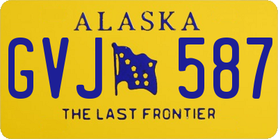 AK license plate GVJ587