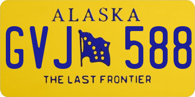 AK license plate GVJ588