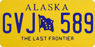 AK license plate GVJ589