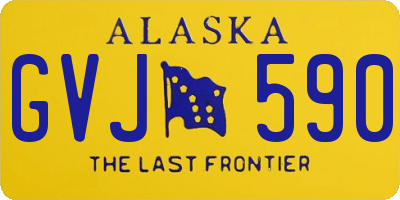 AK license plate GVJ590