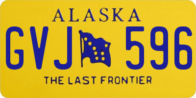 AK license plate GVJ596