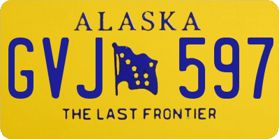 AK license plate GVJ597