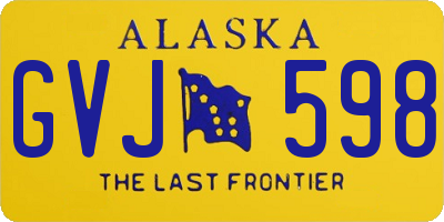 AK license plate GVJ598