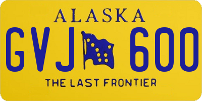 AK license plate GVJ600