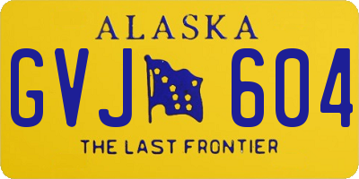 AK license plate GVJ604