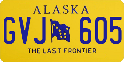 AK license plate GVJ605