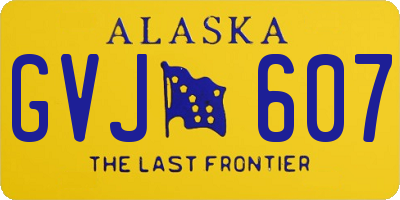 AK license plate GVJ607