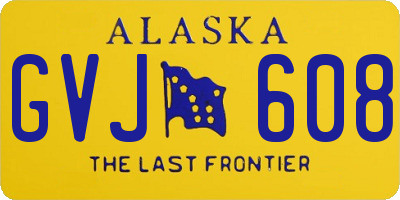 AK license plate GVJ608