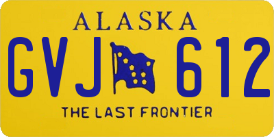 AK license plate GVJ612