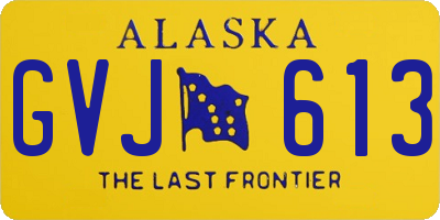 AK license plate GVJ613