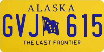 AK license plate GVJ615