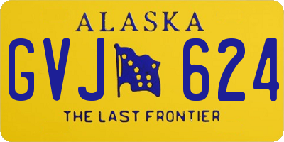 AK license plate GVJ624