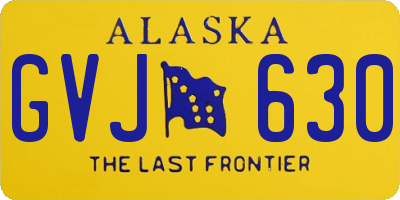 AK license plate GVJ630