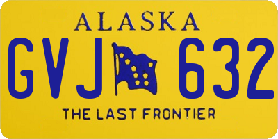 AK license plate GVJ632