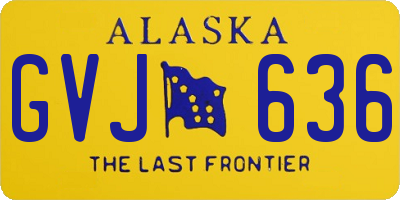 AK license plate GVJ636