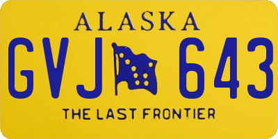 AK license plate GVJ643