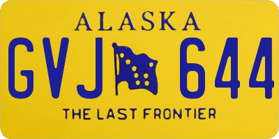 AK license plate GVJ644