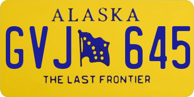 AK license plate GVJ645