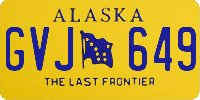 AK license plate GVJ649