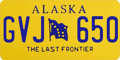 AK license plate GVJ650