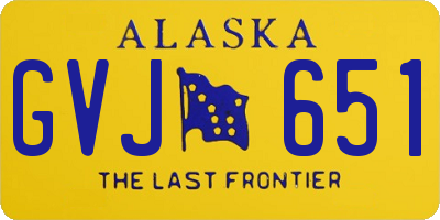 AK license plate GVJ651