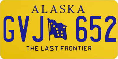 AK license plate GVJ652