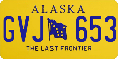 AK license plate GVJ653