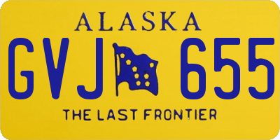 AK license plate GVJ655