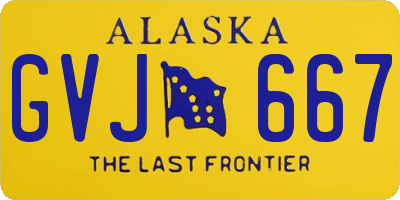 AK license plate GVJ667