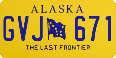 AK license plate GVJ671