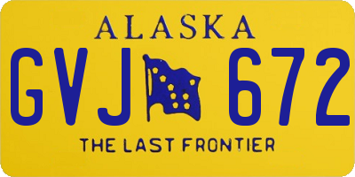 AK license plate GVJ672