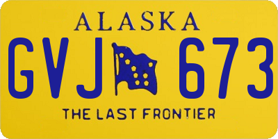 AK license plate GVJ673