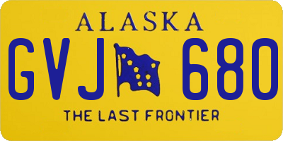 AK license plate GVJ680