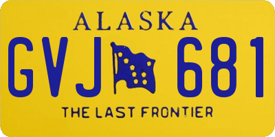 AK license plate GVJ681