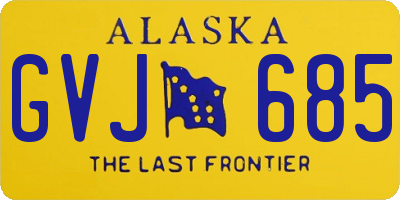 AK license plate GVJ685