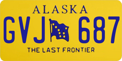 AK license plate GVJ687