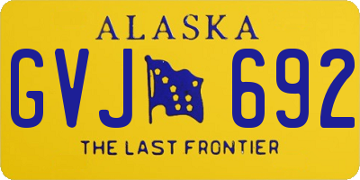 AK license plate GVJ692