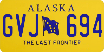 AK license plate GVJ694