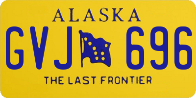 AK license plate GVJ696