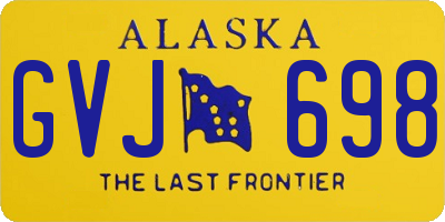 AK license plate GVJ698