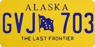 AK license plate GVJ703