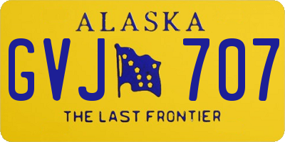 AK license plate GVJ707