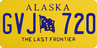AK license plate GVJ720