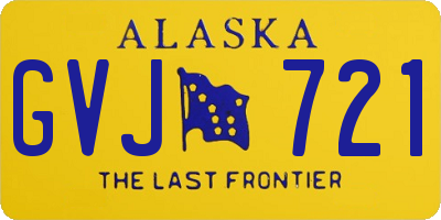 AK license plate GVJ721