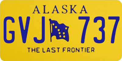 AK license plate GVJ737