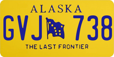 AK license plate GVJ738