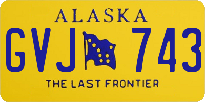AK license plate GVJ743
